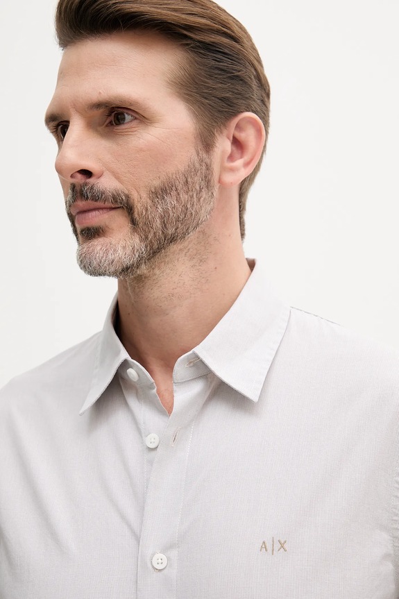 Bombažna srajca Armani Exchange siva XM000445.AF13007