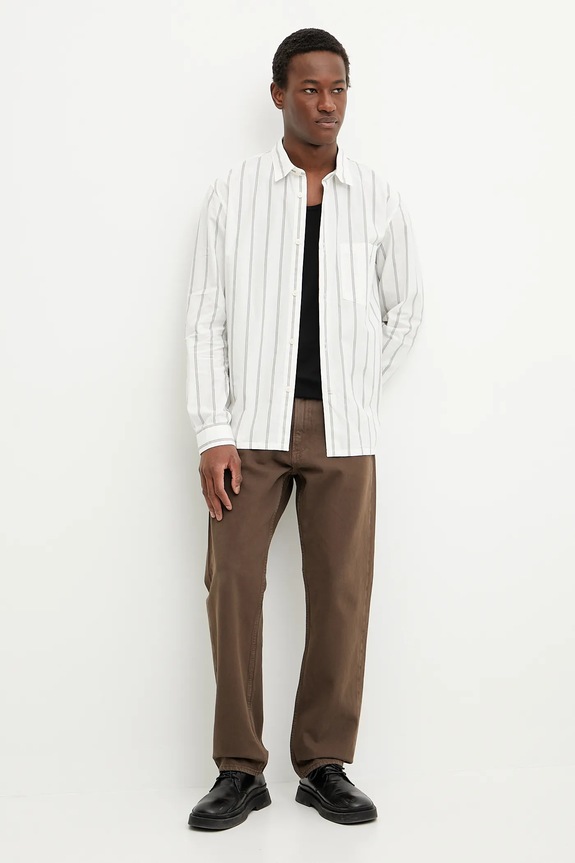 Marc O'Polo camicia in cotone 5000005910 bianco SS25