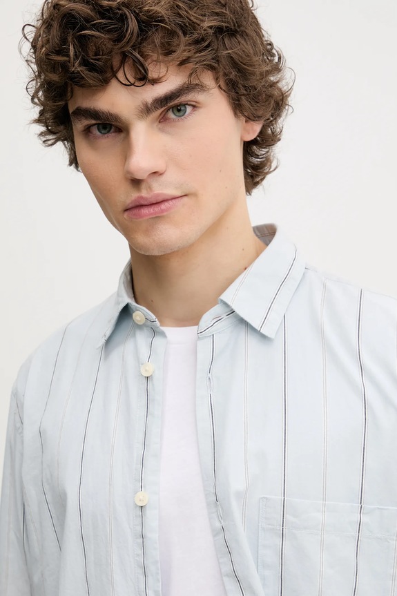 Bombažna srajca Marc O'Polo modra 5000005910