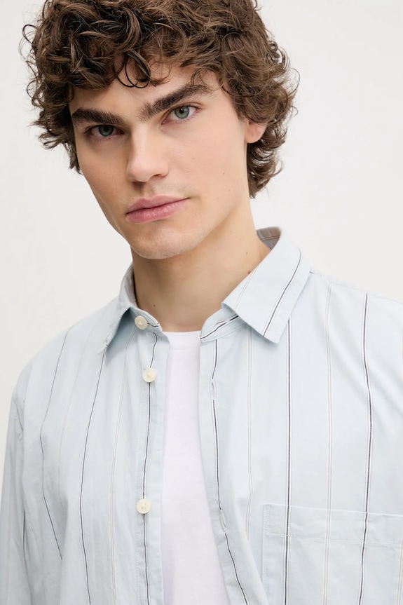 Marc O'Polo camicia in cotone blu 5000005910