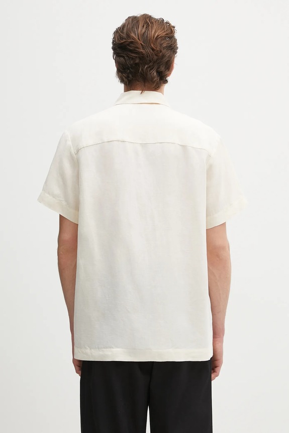 Abbigliamento A.P.C. camicia in lino misto chemisette roy VIALV.H12608 beige