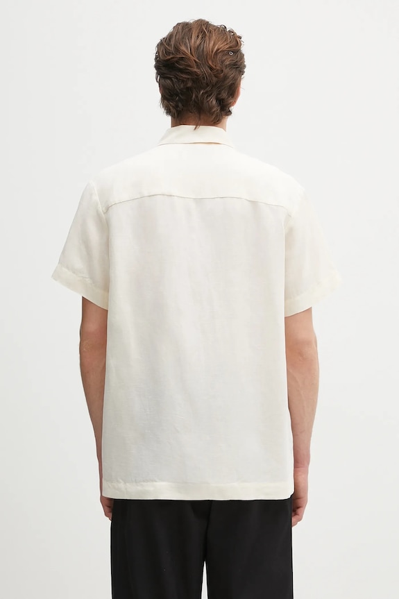 Abbigliamento A.P.C. camicia in lino misto chemisette roy VIALV.H12608 beige