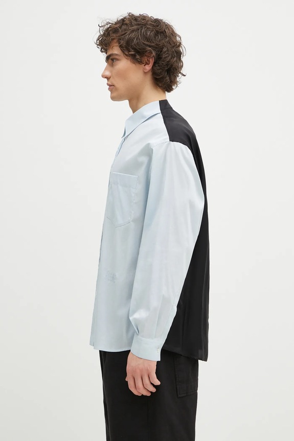 MM6 Maison Margiela camasa SH0DT0022 albastru SS25