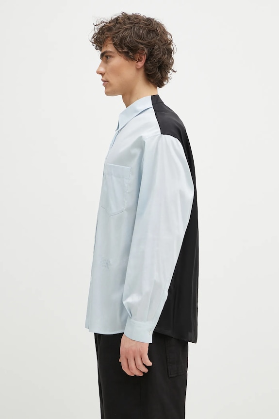 MM6 Maison Margiela camasa SH0DT0022 albastru SS25