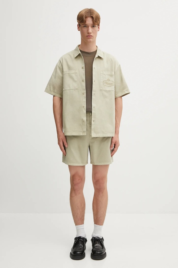 Bavlněná košile Represent Short Sleeve Cotton Overshirt MLM21482.25 béžová