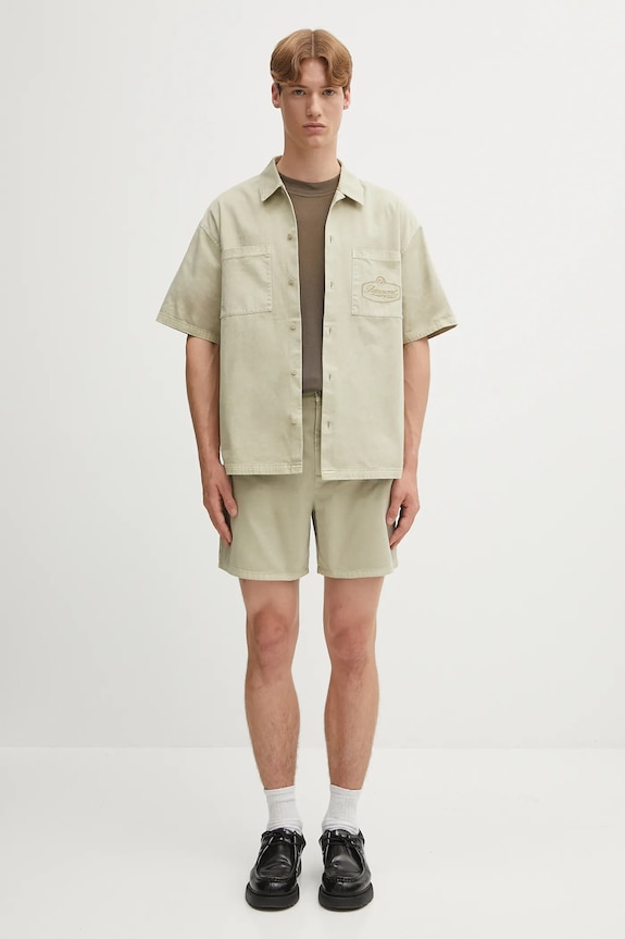 Bavlněná košile Represent Short Sleeve Cotton Overshirt MLM21482.25 béžová