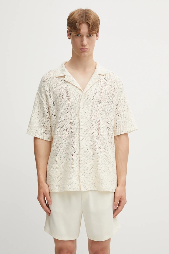 Сорочка Represent All Over Crochet Shirt гладкий бежевий MLM3837.26