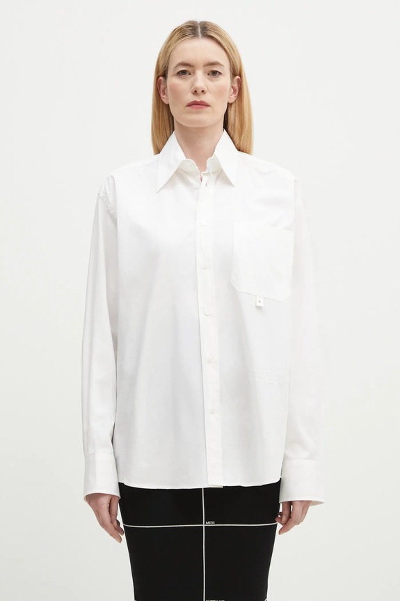 Pamučna košulja MM6 Maison Margiela relaxed bijela SH0DT0020