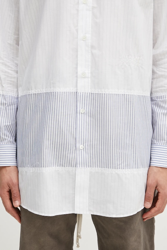 Bavlněná košile MM6 Maison Margiela bílá SH0DT0021