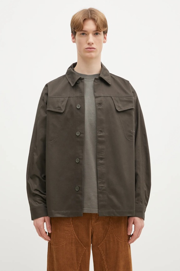 Bavlnená košeľa adidas Originals Premium Essentials Shirt jednofarebný zelená JD3343