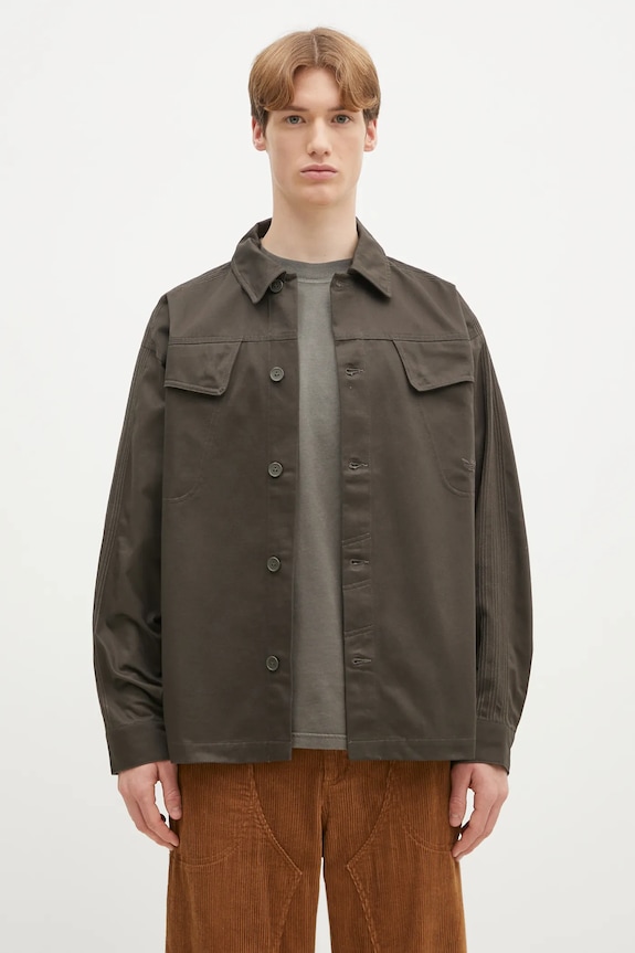 Bavlnená košeľa adidas Originals Premium Essentials Shirt jednofarebný zelená JD3343
