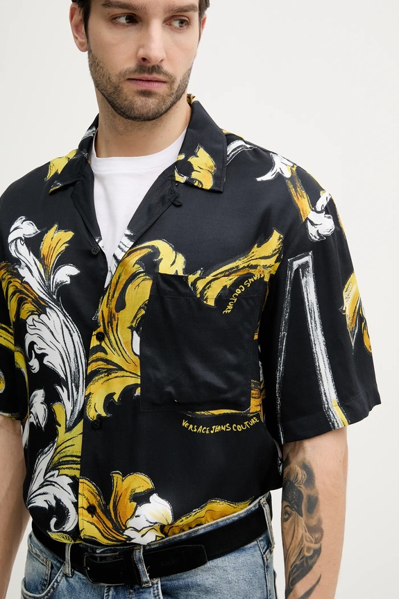 Versace Jeans Couture cămașă negru 78GAL2B0.NS632