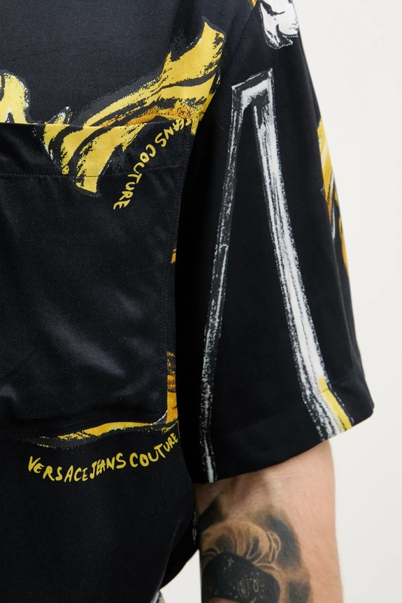 Versace Jeans Couture cămașă 78GAL2B0.NS632 negru