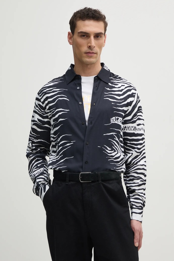 Košeľa Versace Jeans Couture regular čierna 78GAL2RZ.NS619