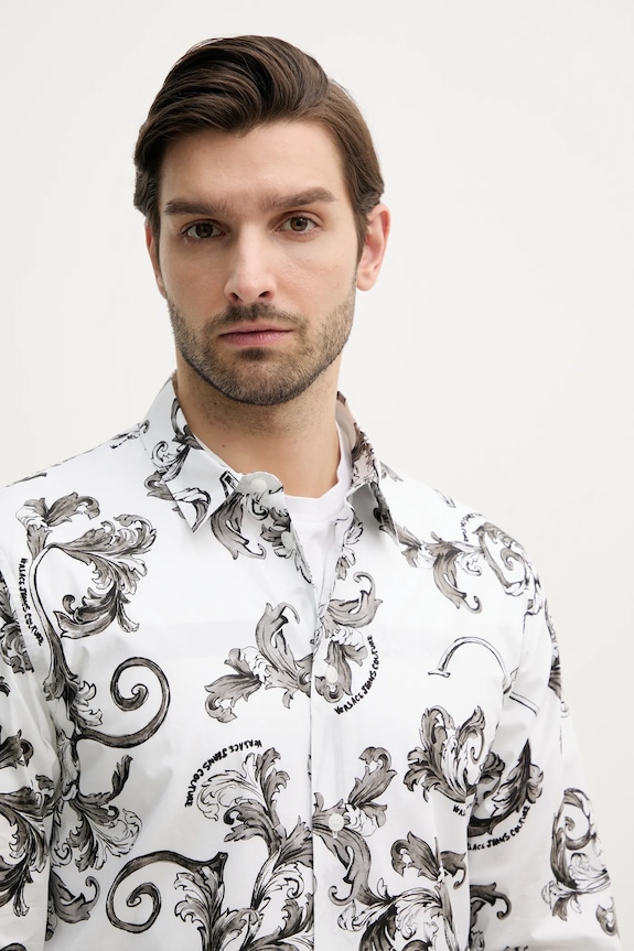 Bavlněná košile Versace Jeans Couture bílá 78GAL2S0.NS630