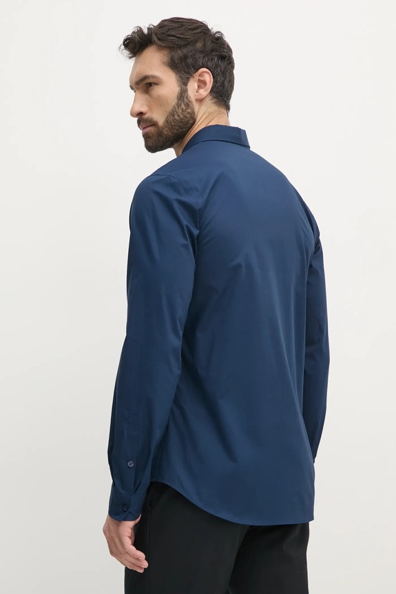 Ρούχα Βαμβακερό πουκάμισο Versace Jeans Couture 78GALYS1.CN002 σκούρο μπλε