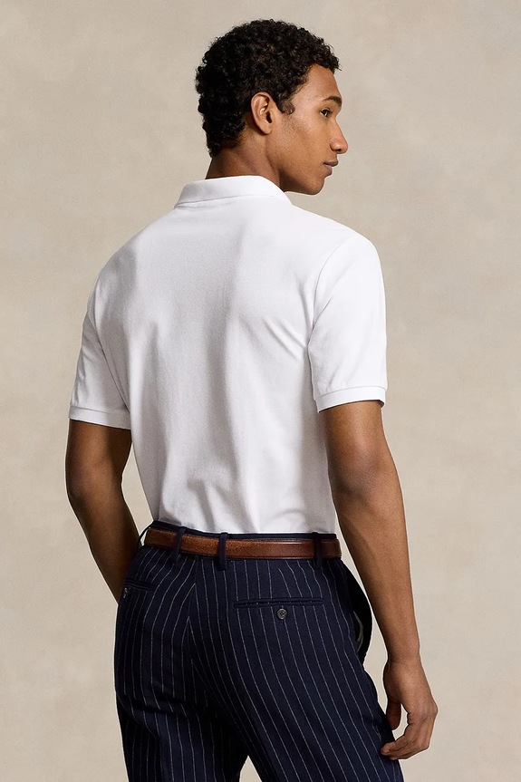 Polo Ralph Lauren polo bawełniane Polo Shirt 710941449 biały SS25