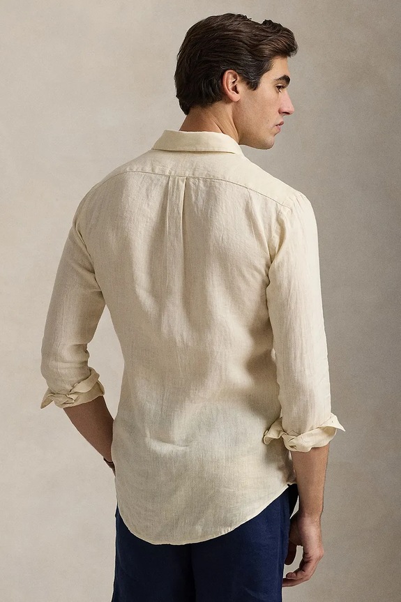 Polo Ralph Lauren linen shirt Long Sleeve Sport Shirt 710966294 beige SS26