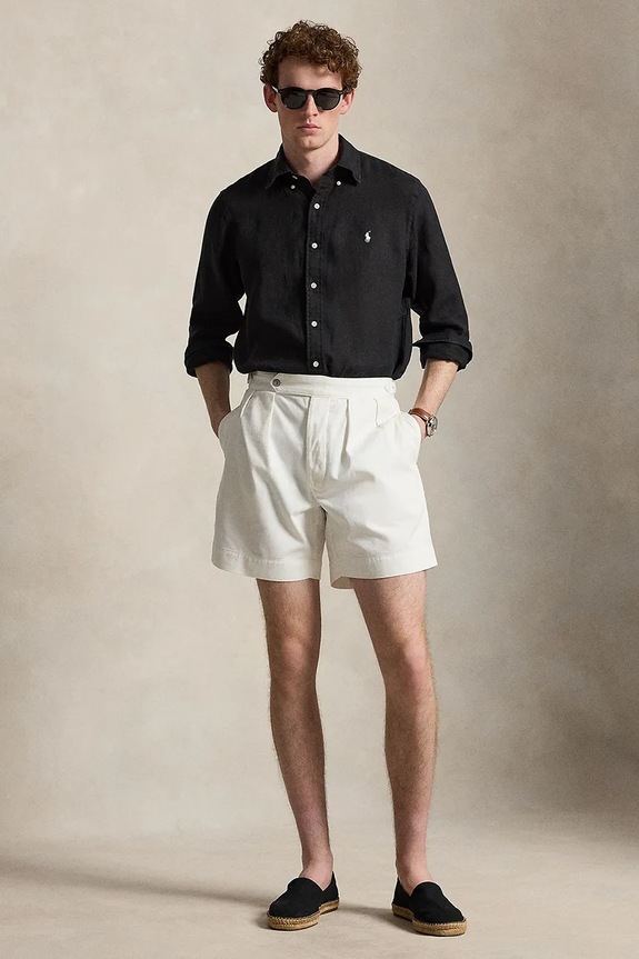 Îmbrăcăminte Polo Ralph Lauren cămașă de in Long Sleeve Sport Shirt 710966294 negru