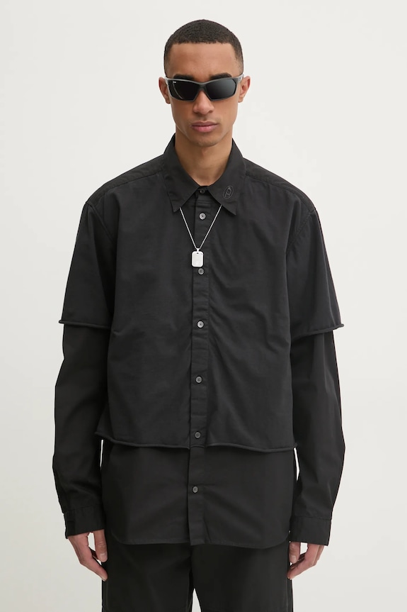 Diesel ing S-GASTON-O SHIRT pamut fekete A16199.0KNAI