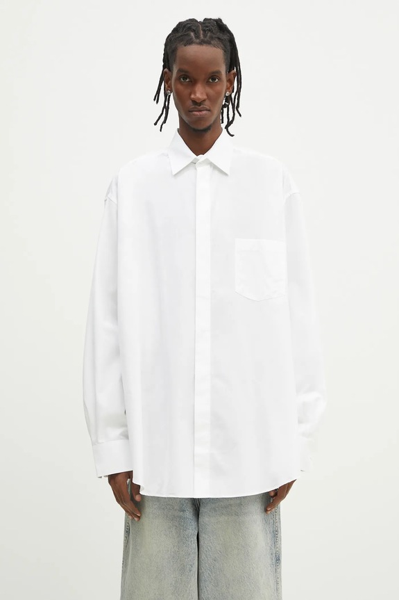 VETEMENTS koszula bawełniana Monogram Classic wzorzyste biały UA66SH400W