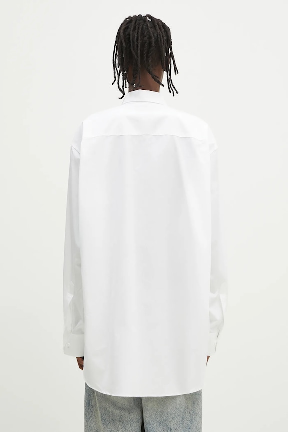 Odzież VETEMENTS koszula bawełniana Monogram Classic UA66SH400W biały