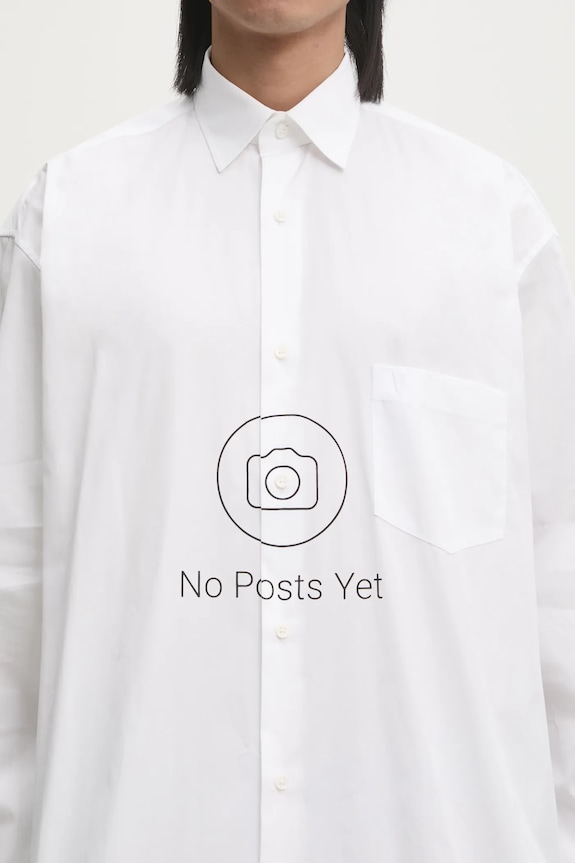 Pamučna košulja VETEMENTS No Posts Classic bijela UA66SH440W