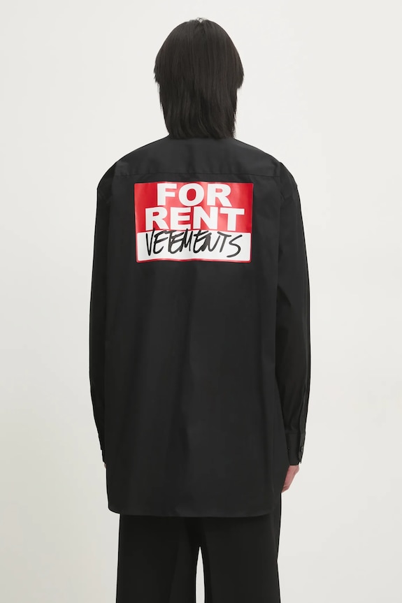 Abbigliamento VETEMENTS camicia in cotone For Rent Classic UA66SH450B nero