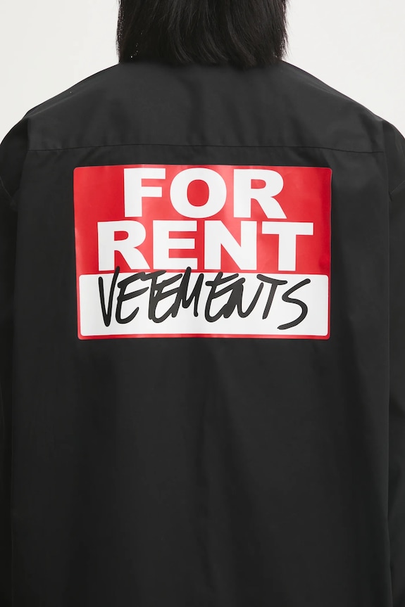 VETEMENTS camicia in cotone For Rent Classic nero UA66SH450B