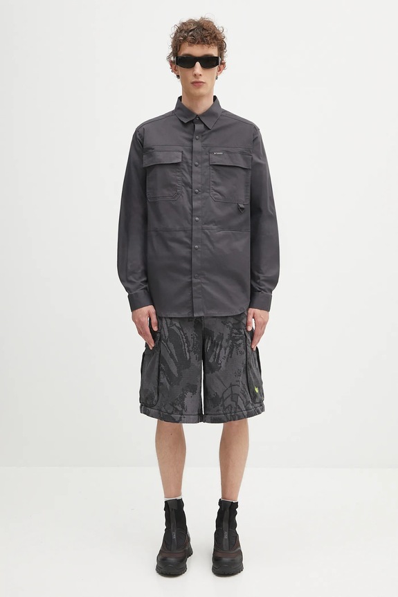 Košeľa Columbia Landroamer Twill 2120581 sivá