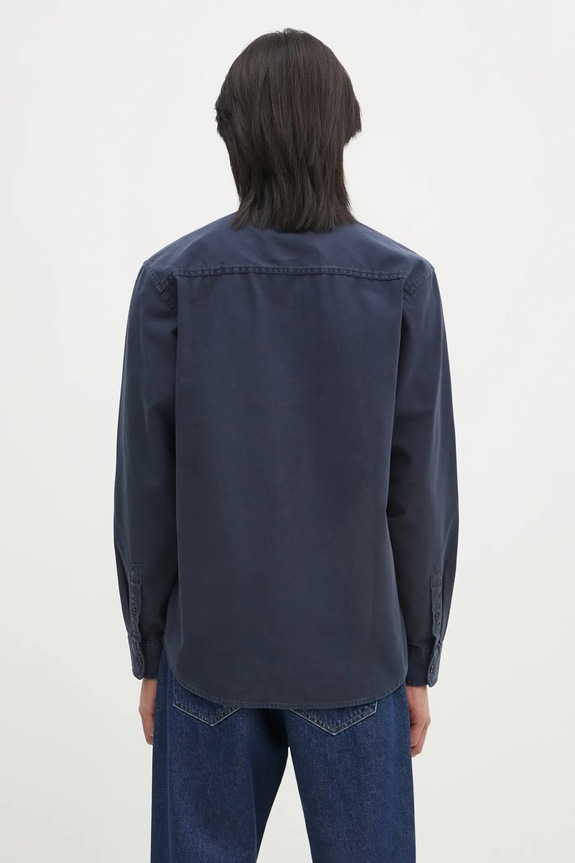 Clothing Carhartt WIP cotton shirt Longsleeve Bolton Shirt I030238.0NYGD navy