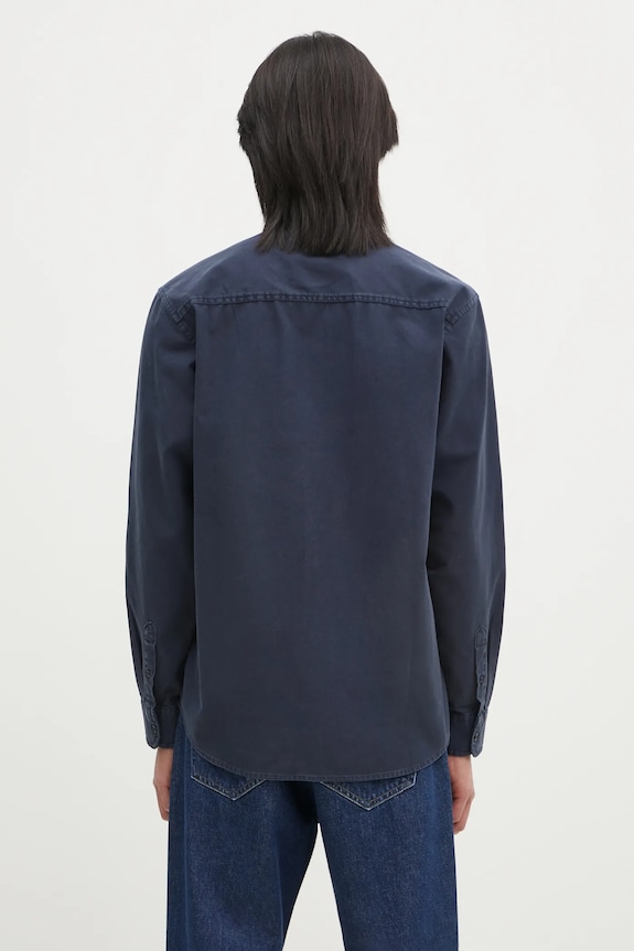 Clothing Carhartt WIP cotton shirt Longsleeve Bolton Shirt I030238.0NYGD navy