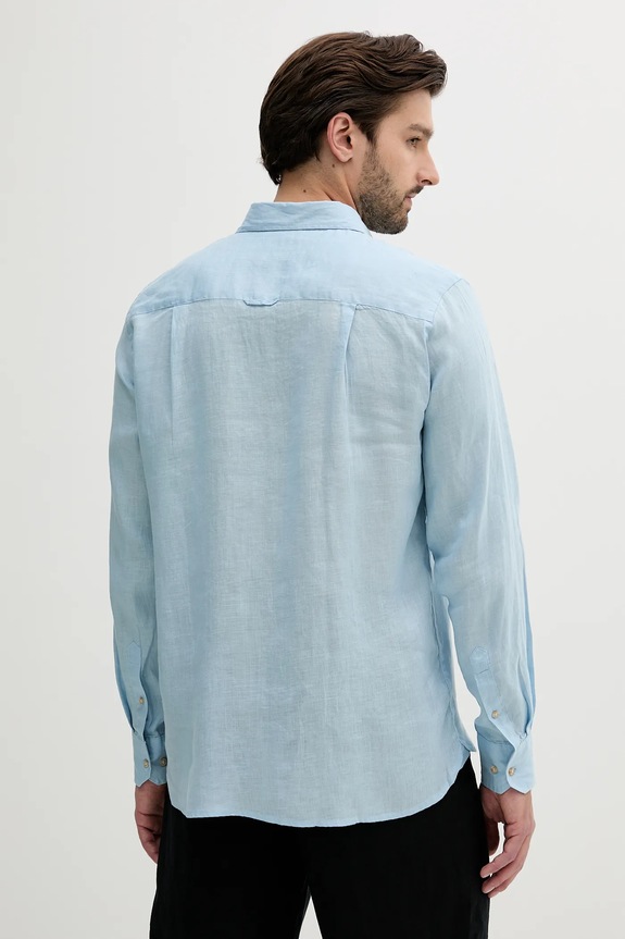 Abbigliamento Liu Jo camicia di lino QA5097.T4359 blu