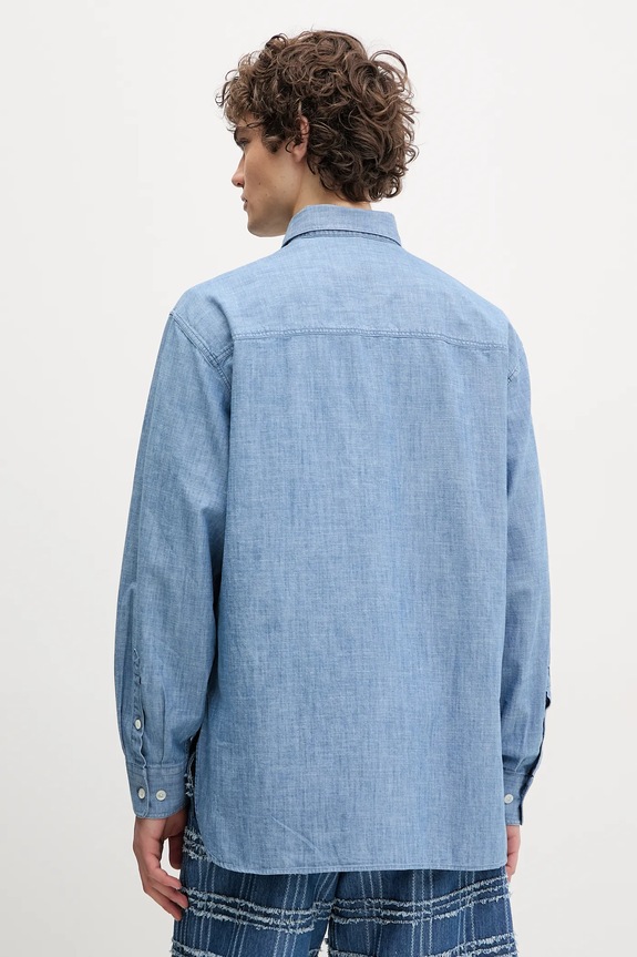 Ρούχα Βαμβακερό πουκάμισο Sunflower 1251.SFR μπλε