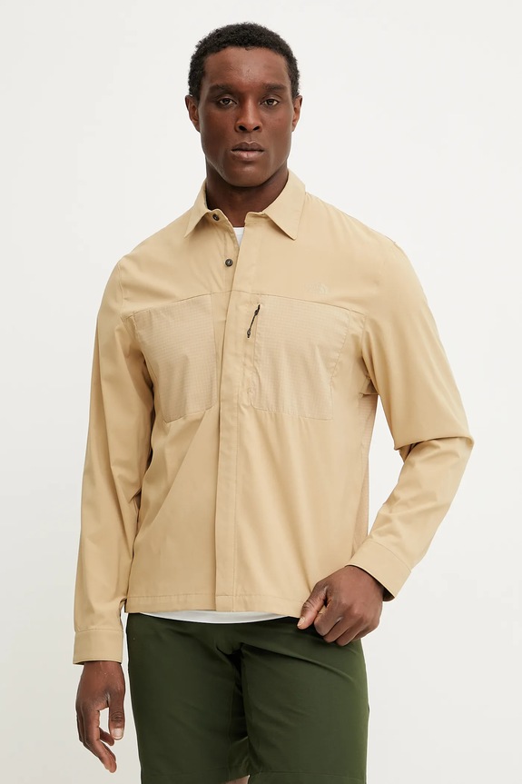Πουκάμισο The North Face Lightrange μακρύ μπεζ NF0A8B53LK51