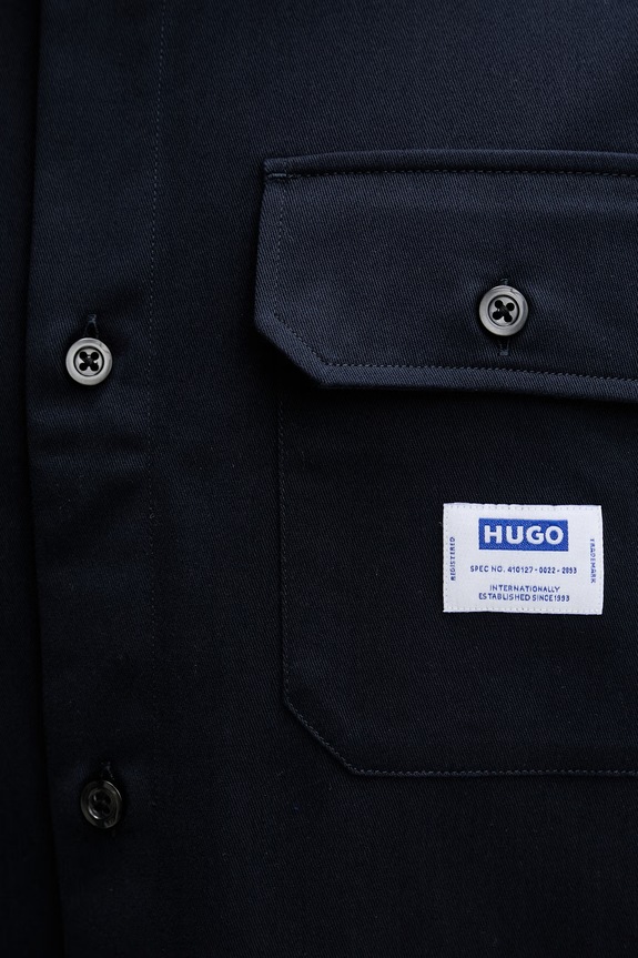 HUGO Blue πουκάμισο ανδρικό βαμβακερό σκούρο μπλε 50517871