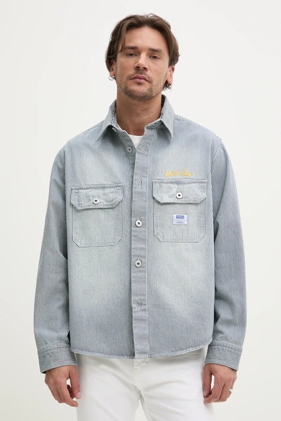 Τζιν μπουφάν Hugo Blue χωρίς κουκούλα μπλε 50539045