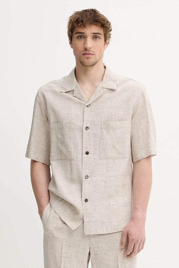 Košulja BARENA VENEZIA Camicia Mola casual bež CAU5073.4150