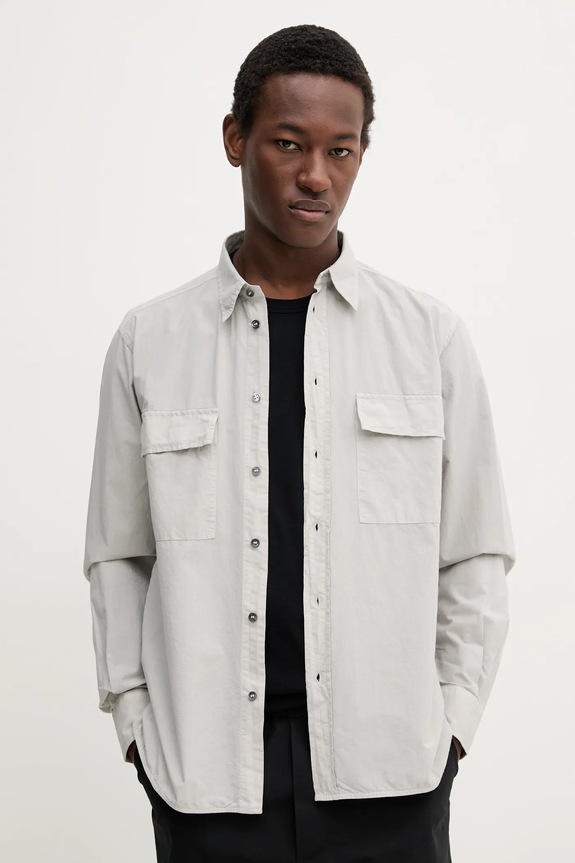 BARENA VENEZIA koszula bawełniana Camicia Mola bawełna szary CAU5075.2586