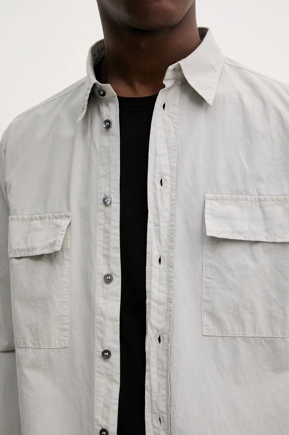 BARENA VENEZIA koszula bawełniana Camicia Mola CAU5075.2586 szary