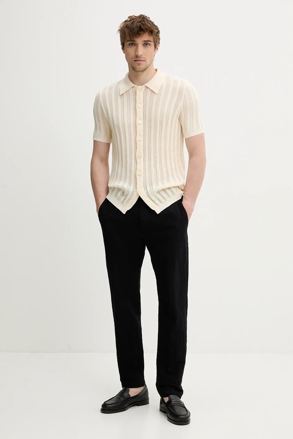 Βαμβακερό πουκάμισο BARENA VENEZIA Camicia Mola KNU5115.2741 μπεζ SS25