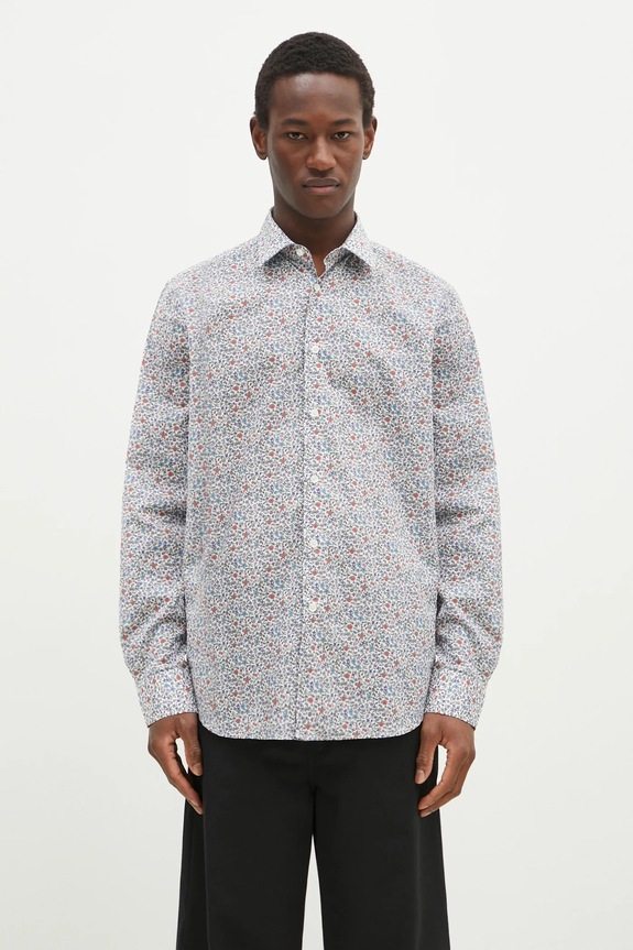 Paul Smith koszula bawełniana wzorzyste niebieski M1R.800P.P02562