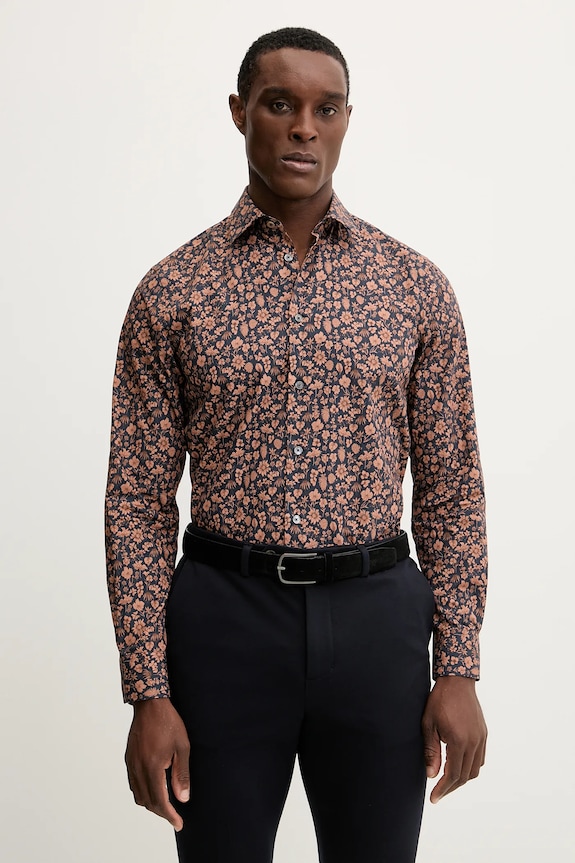 Βαμβακερό πουκάμισο Paul Smith μακρύ σκούρο μπλε M1R.800P.P02609