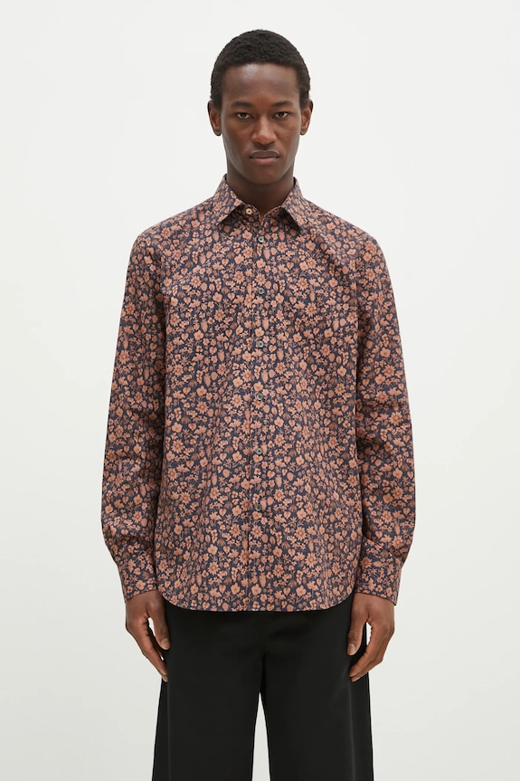 Paul Smith koszula bawełniana wzorzyste granatowy M1R.800P.P02609