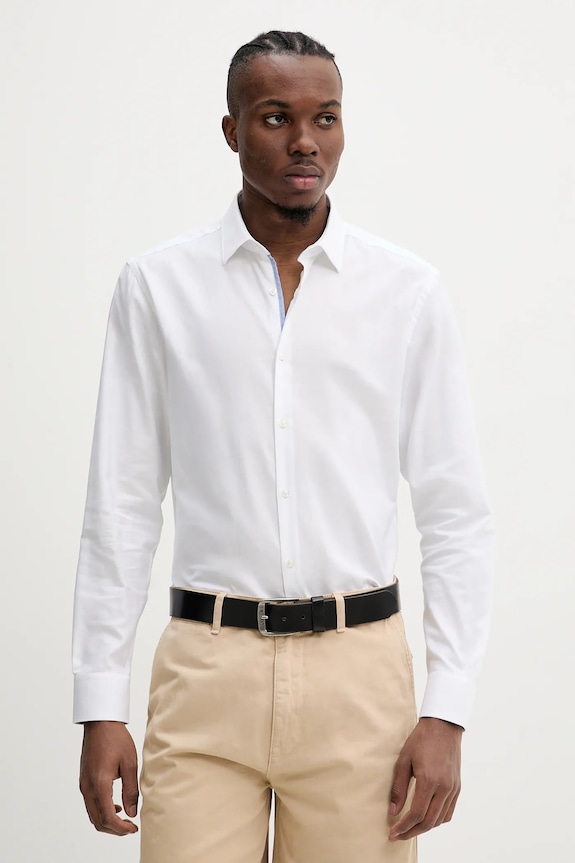 HUGO pamut ing pamut fehér 50539789