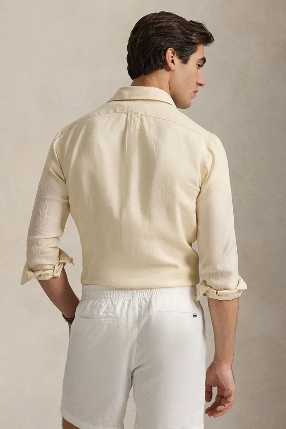 Polo Ralph Lauren linen shirt 710968915 beige SS25