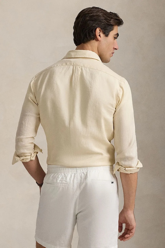 Polo Ralph Lauren linen shirt 710968915 beige SS25
