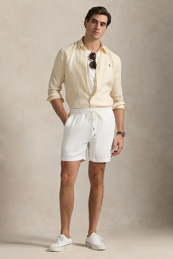 Clothing Polo Ralph Lauren linen shirt 710968915 beige