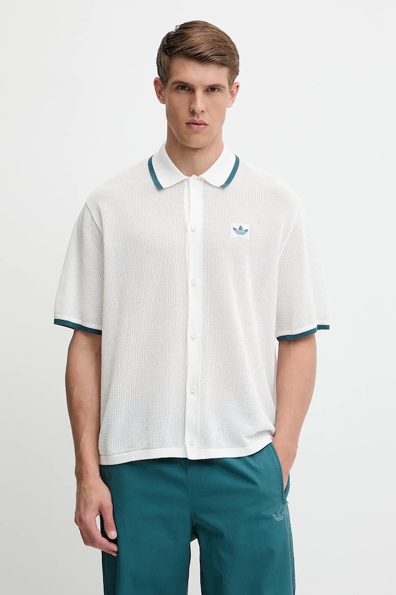 adidas Originals cotton shirt Knitted Shirt cotton white KC3526