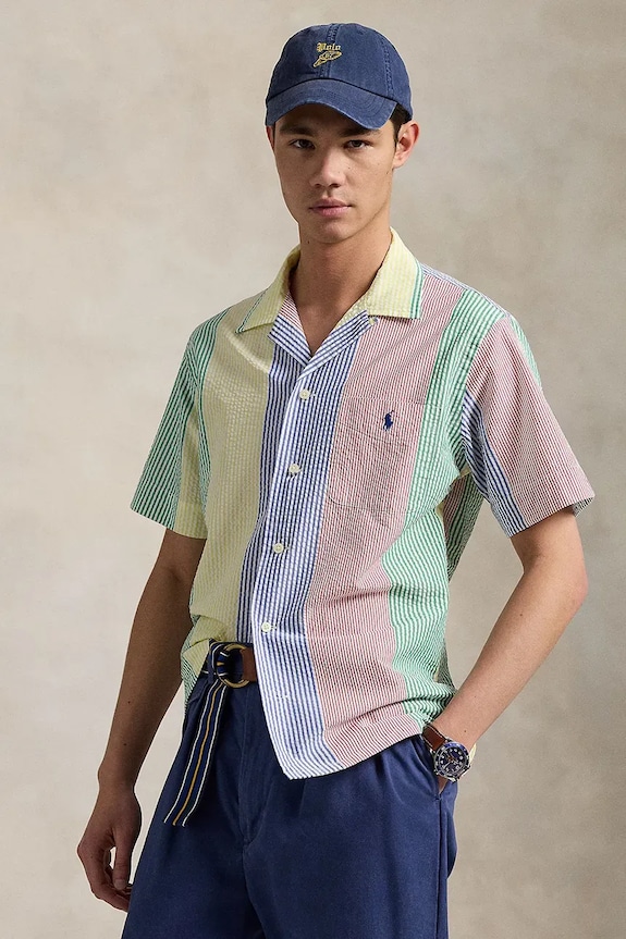 Polo Ralph Lauren camicia in cotone Sport Shirt regolare multicolore 710964421